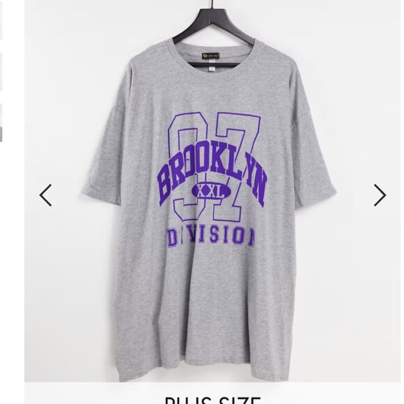 Graphic Tee gray and purple asos size 3XL - Picture 2 of 2